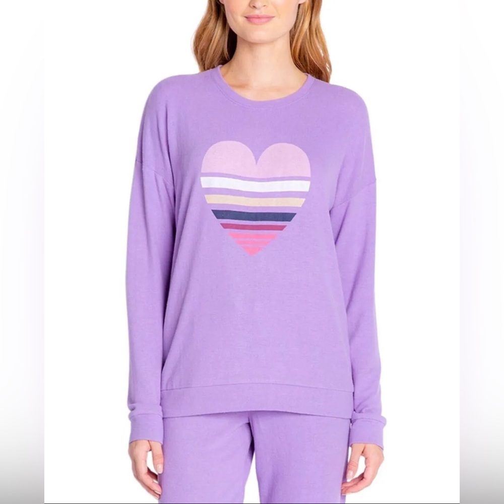 Insomniax Long Sleeve Pajama Top Size S  -Purple-